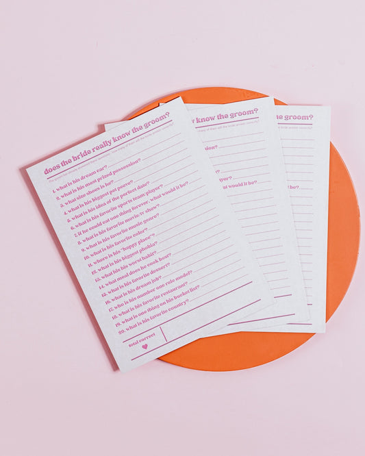 Does the Bride Really Know the Groom?