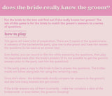 Does the Bride Really Know the Groom?