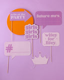Purple Bachelorette Photobooth Props