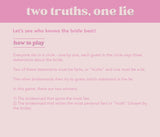Two Truths, One Lie
