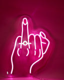 Pink Ring Finger Neon Sign