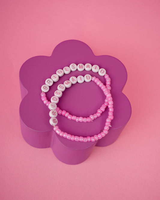 'Bridesmaid' Pink Bracelet