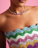 'In My Bride Era' Purple and Pearls Necklace